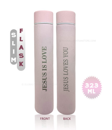 Texture Finish Slim Flask Jesus is Love and Jesus Loves you