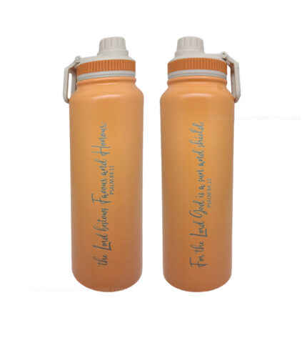 The Lord Bestows Favour and Honour and For the Lord God is a sun and a shield Christian 1 Liter Flask