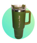 You shall be a Blessing Genesis 12 verse 2 and The Lord is my Rock Christian 1200 ml Car Travel Mug - Image 2