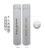 The Lord is my Shepherd and Praise the Lord Christian Slim Flask