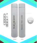 The Lord is my Shepherd and Praise the Lord Christian Slim Flask - Image 2