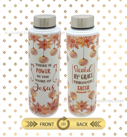 There is power in the name of Jesus Christian Steel Bottle