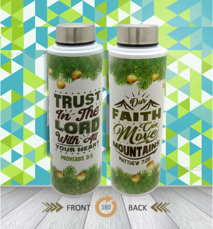 Trust in the Lord with all your Heart Christian Steel Bottle