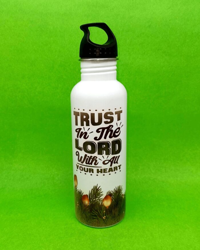 Trust in the Lord with all your Heart Steel Bottle For Christian Gifts