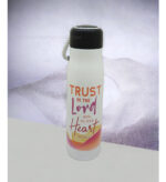 Fight a Good Fight Finish the Race Keep the Faith and Trust in the Lord with all your Heart Christian Rope Flask - Image 2