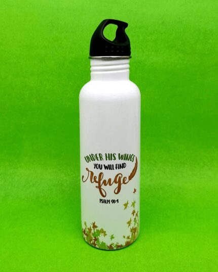 Under His wings you will find refuge Steel Bottle For Christian Gifts