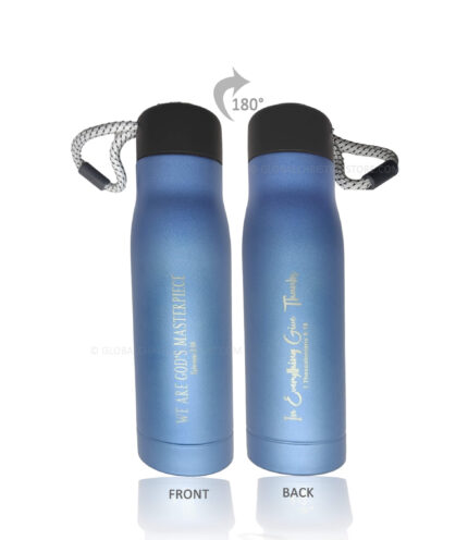 We are Gods Masterpiece and In everything give thanks Rope Christian Flask