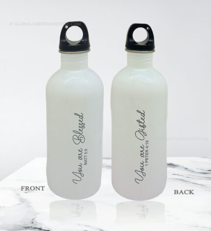 You are Blessed Matt 5 8 and You are Gifted 1 peter 4 10 Bible verse sipper bottle