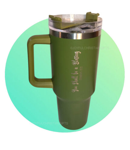 You shall be a Blessing Genesis 12 verse 2 and The Lord is my Rock Christian 1200 ml Car Travel Mug