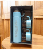 I am Delighted to give you my Kingdom Luke 12 verse 32 and Your gentleness made me great 2 Samuel 22 verse 36 Premium Flask set with Bible verse (skyblue) - Image 2
