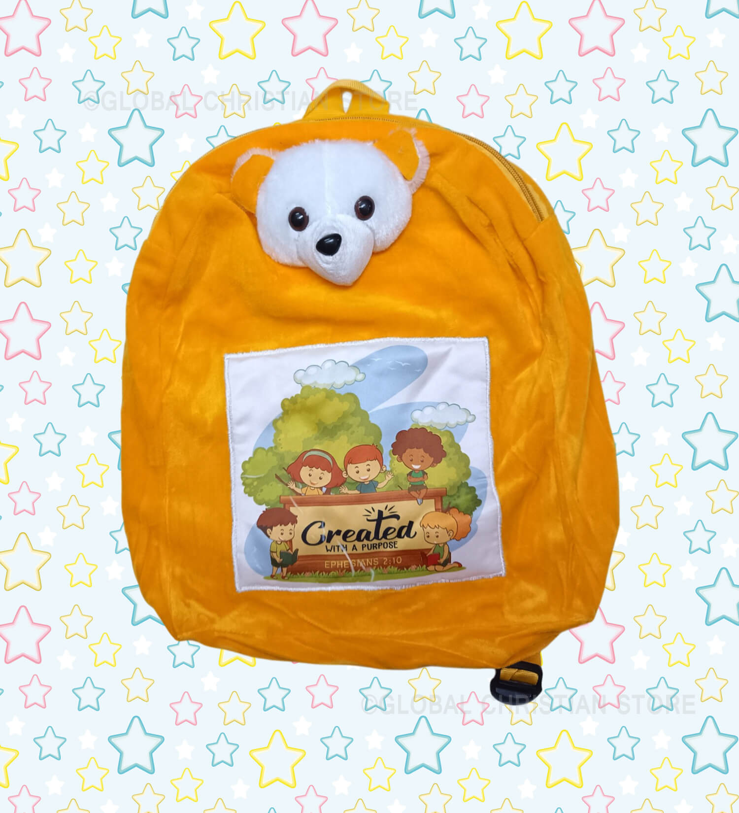 Created with a purpose Ephesians 2 verse 10 Bible verse Kids Bag