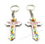 Cross shaped Christian keychain with Hindi and English Bible Verse