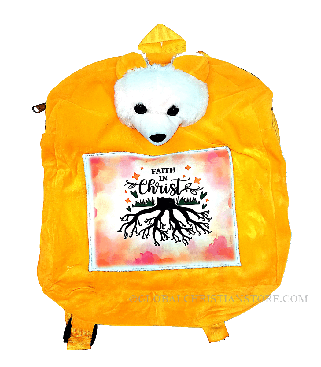 Faith in Christ Yellow christian kids teddy bag Faith in Christ Yellow christian kids teddy bag