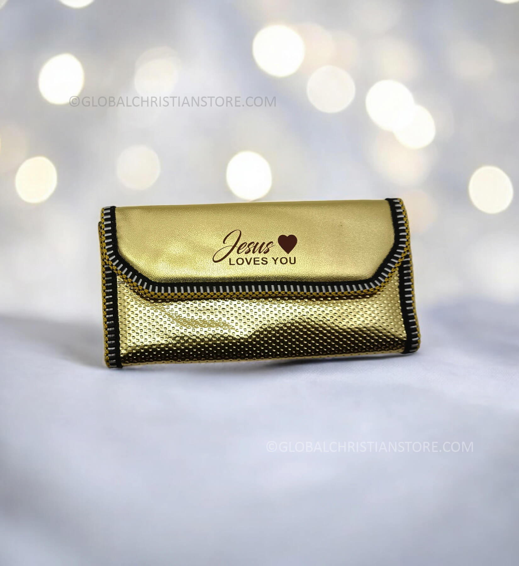 Golden Color Bible verse printed Ladies wallet Golden Color Bible verse printed Ladies wallet