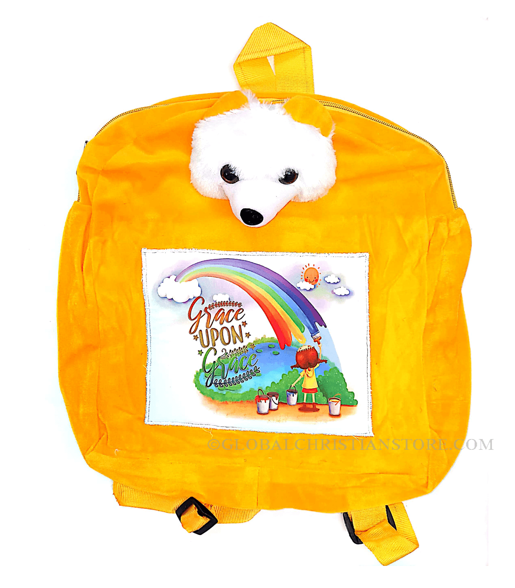 Grace upon Grace yellow kids christian teddy bag Grace upon Grace yellow kids christian teddy bag