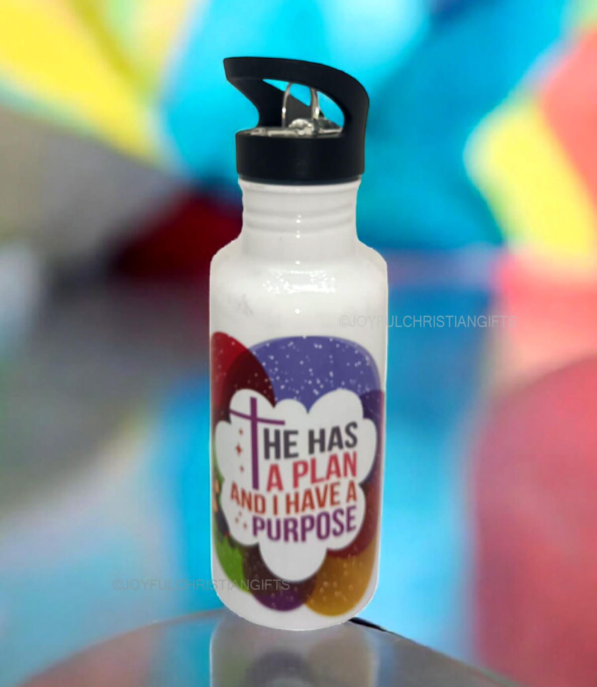 He has a plan and I have a purpose and Created with a purpose Jeremiah 29 11 Christian Kids Nozzle Bottle
