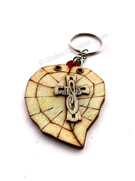 Jesus 3D cut Photo Christian Keychain