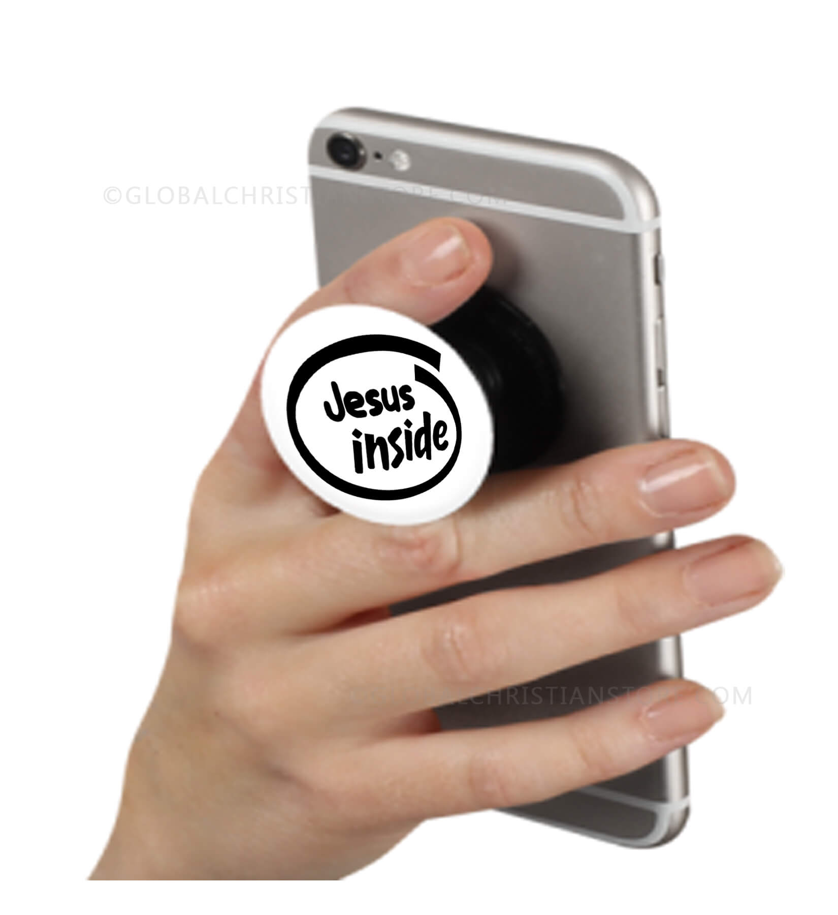Jesus Inside Mobile Popsocket with Bible verse