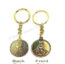 Jesus and Cross Metal Christian Keychain Golden Color