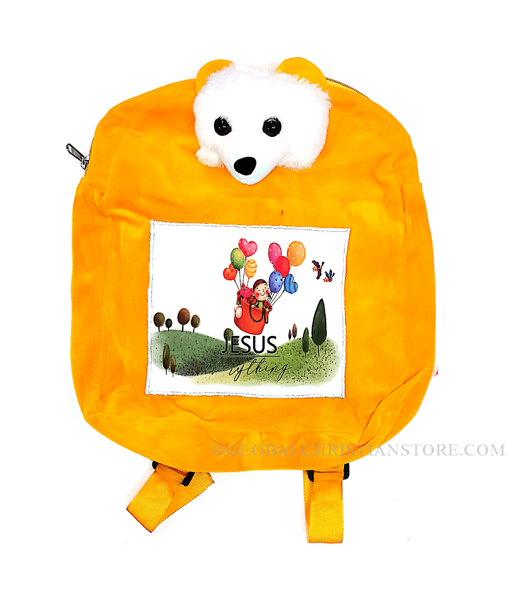Jesus everything yellow christian kids teddy bag