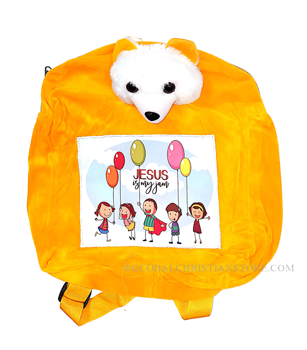 Jesus is my Jam Yellow christian kids teddy bag Jesus is my Jam Yellow christian kids teddy bag