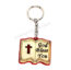Open Bible God Bless you Christian Bible Keychain