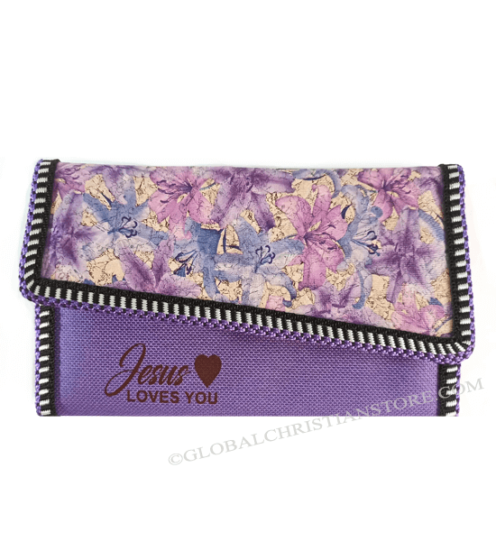 Pink Floral Christian Ladies Purse