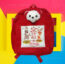 Red Color God is my Refuge and My Strength Bible verse printed kids bag