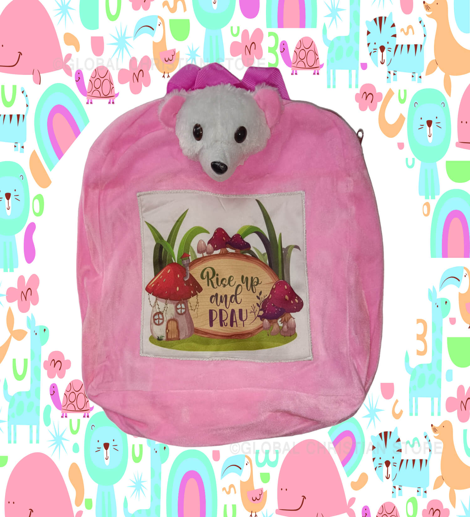 Rise up and Pray Christian teddy bag for kids