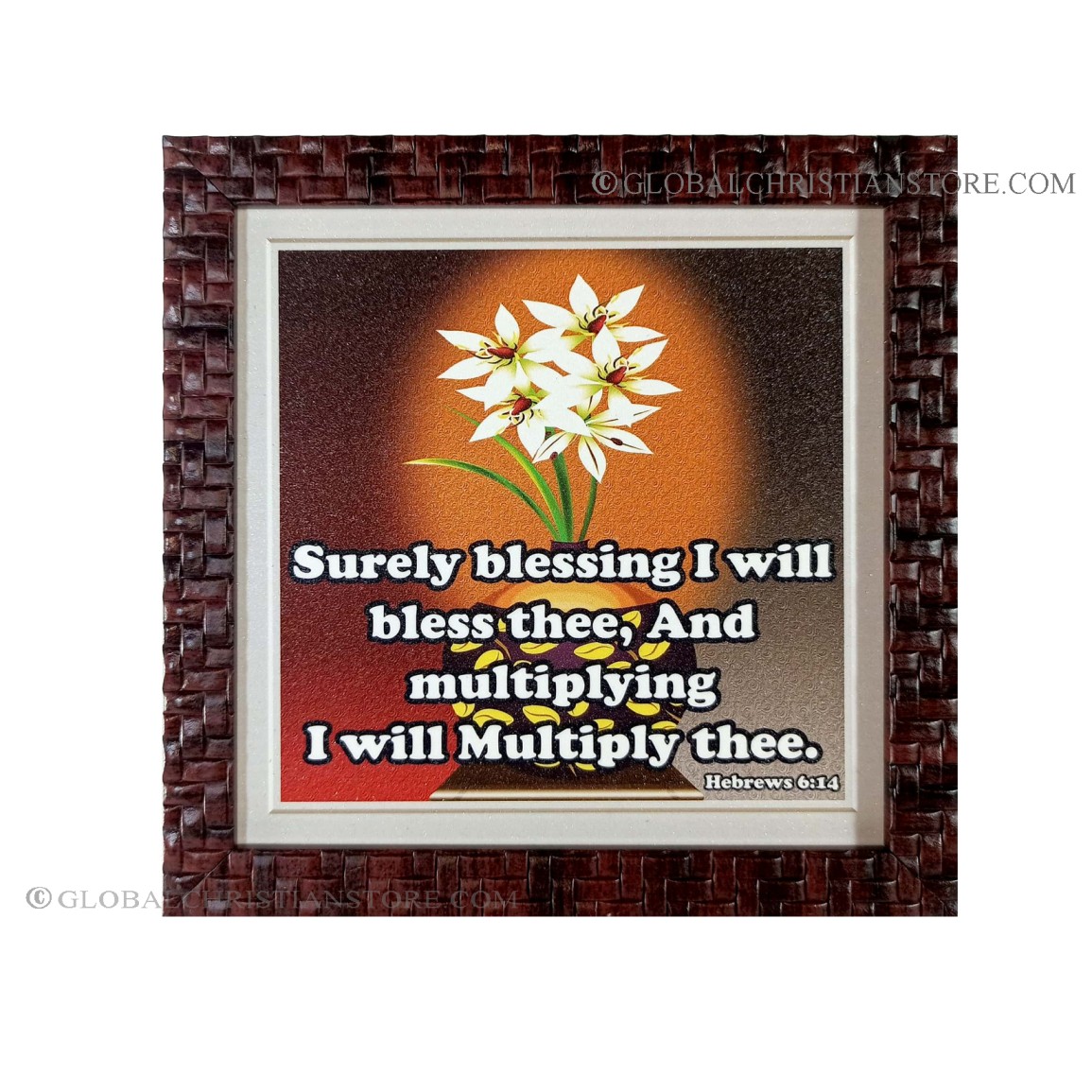 Surely blessing I will bless thee Bible verse frame