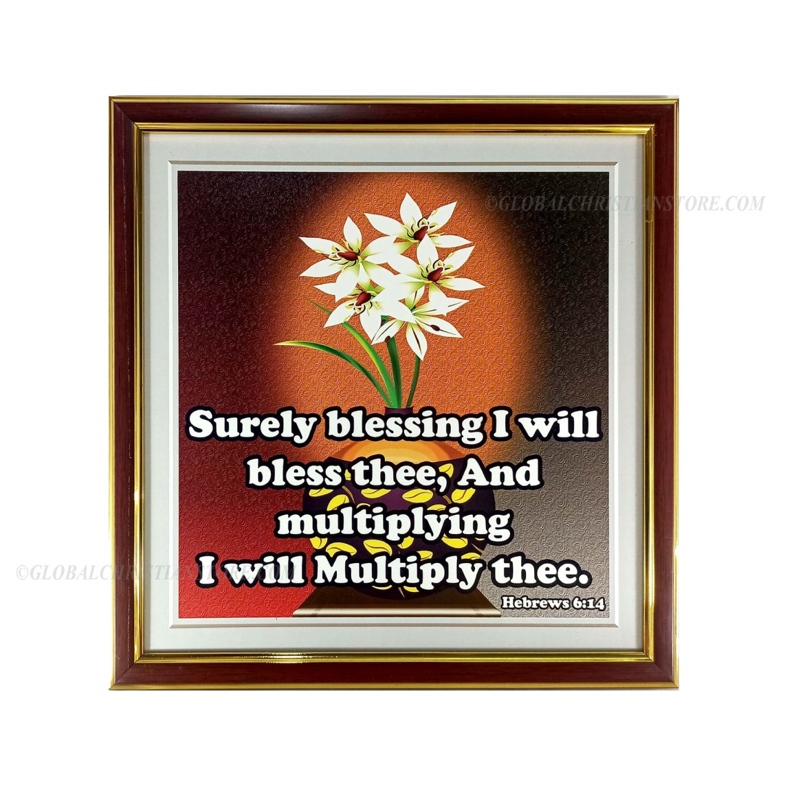 Surely blessing I will bless thee Christian Bible Verse Frame
