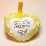 For From His Fullness We Have All Received,Grace Upon Grace Small Cushion Gift With Bible Verse