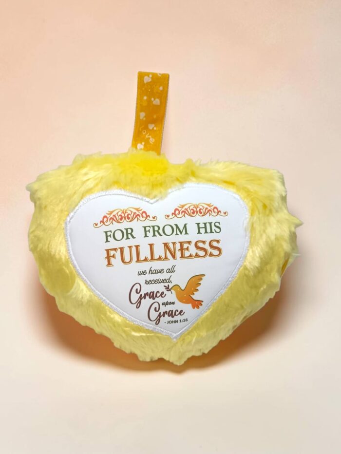 For From His Fullness We Have All Received,Grace Upon Grace Small Cushion Gift With Bible Verse - Image 1