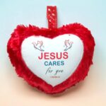 Jesus Cares For You Small Cushion Gift With Bible Verse