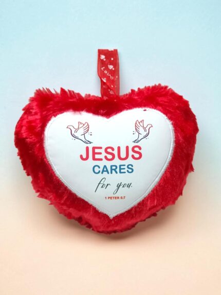 Jesus Cares For You Small Cushion Gift With Bible Verse