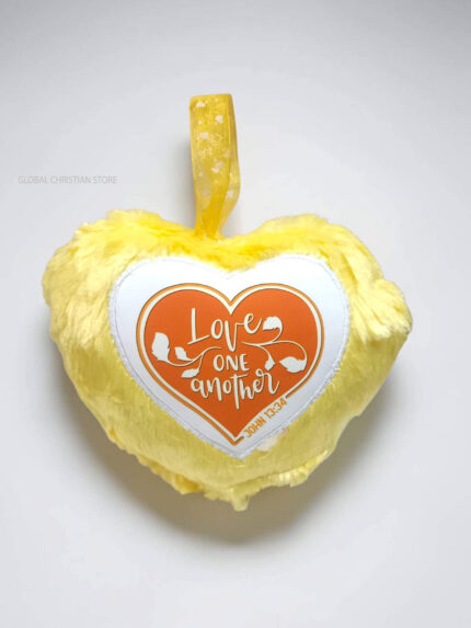 Love One Another Small Cushion Gift With Bible Verse