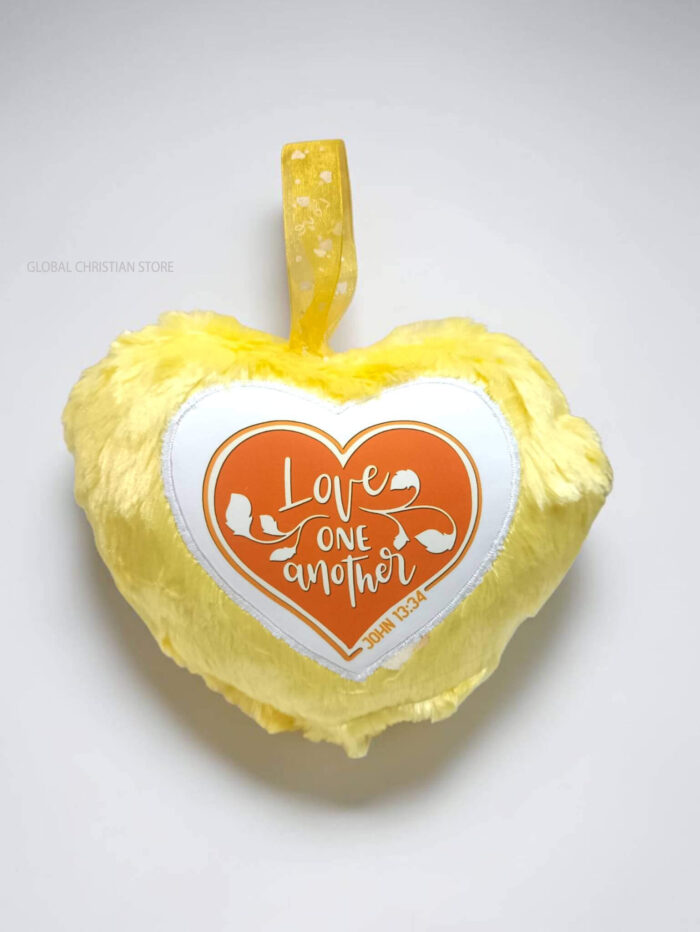 Love One Another Small Cushion Gift With Bible Verse