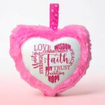 Love Wisdom Commitment Peace Unity Strength Faith Joy Trust Devotion Hope Small Cushion Gift With Bible Verse