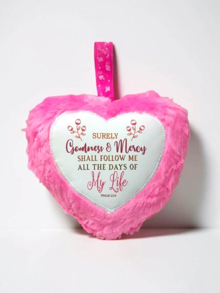 Surely Goodness & Mercy Shall Follow Me All The Days Of My Life Small Cushion Gift With Bible Verse