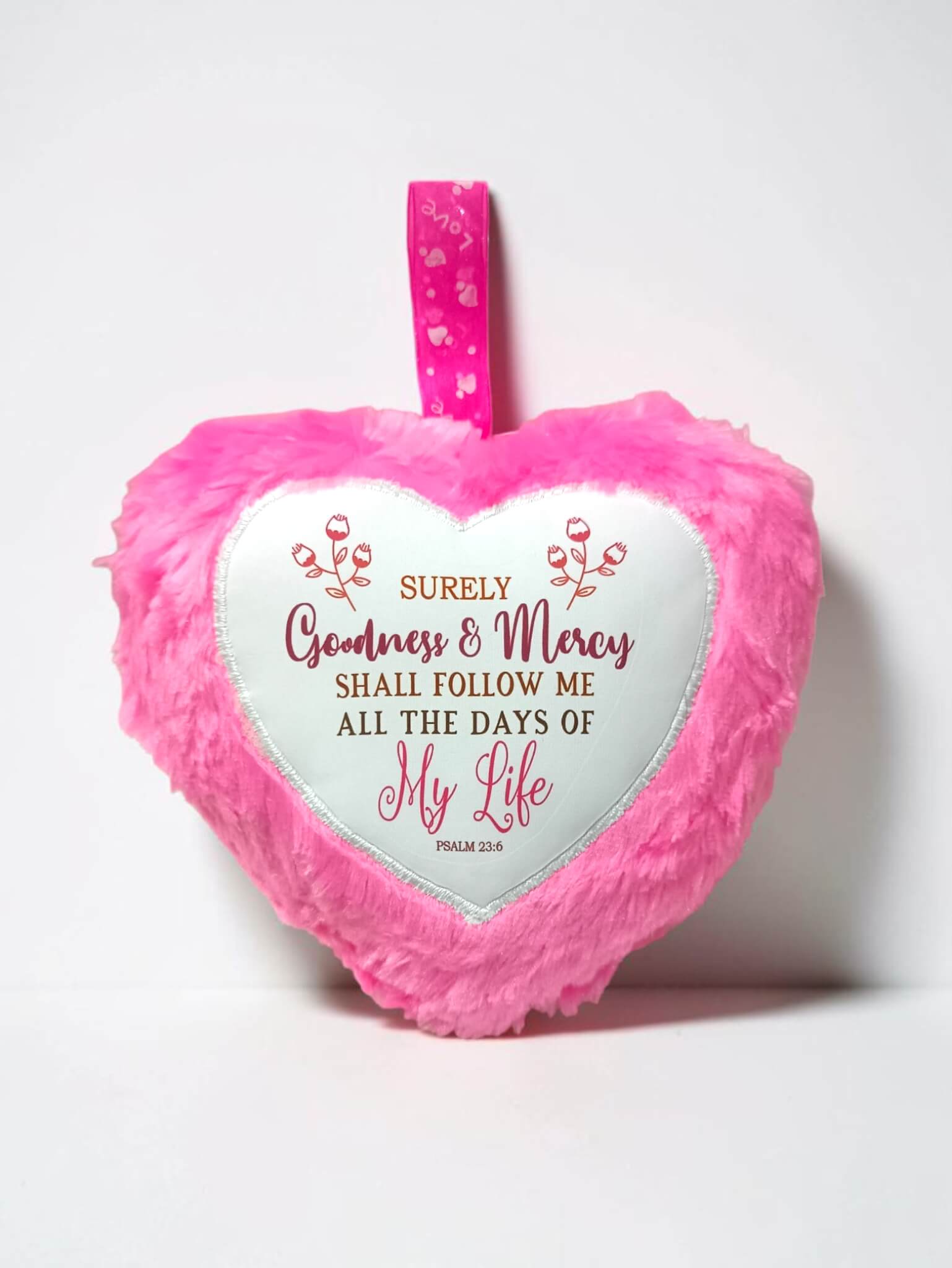 Surely Goodness & Mercy Shall Follow Me All The Days Of My Life Small Cushion Gift With Bible Verse Surely Goodness & Mercy Shall Follow Me All The Days Of My Life Small Cushion Gift With Bible Verse