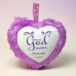 Where God Guides,He Provides Small Cushion Gift With Bible Verse