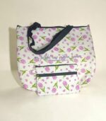 Bag And Purse Combo With Christisan Bible Verse His Faithful Love Endures Forever - Image 2