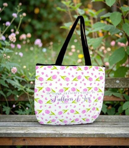 Christian Bag And Purse Combo With the Bible Verse In Your Presence There Is Fullness Of Joy