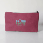 Christian Cotton Pink Color Purse With Bible Verse Be The Light