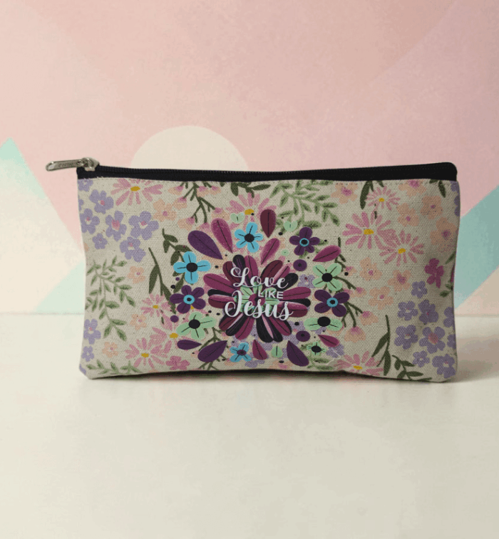 Christian Cotton Purse With Bible Verse Love Like Jesus