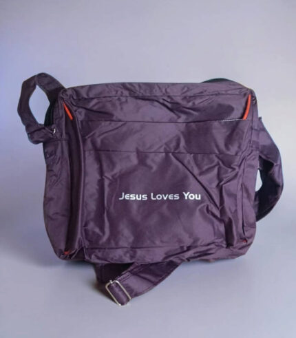 Christian Gents Sling Bag With Bible Verse Jesus Loves You