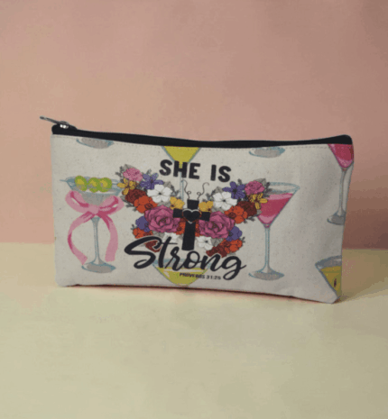 Christian Purse With Bible Verse She Is Strong