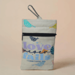 Christian Saree Hook Pouch With Bible Verse Love Never Fails