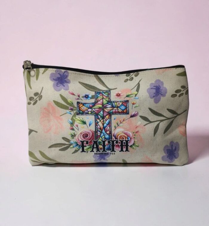 Cotton Purse With Bible Verse Faith - Image 1