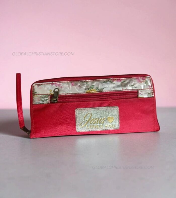 Foldable Shopping Carryalong bag Red Color With Bible Verse